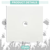 PLIGREAT 3 Pcs Sublimation Blank Graduation Cap Topper, Blank White Graduation Grad Cap Topper, Grad Cap Decorations Graduation Accessories, Printable with Inkjet or Printers PLIGREAT