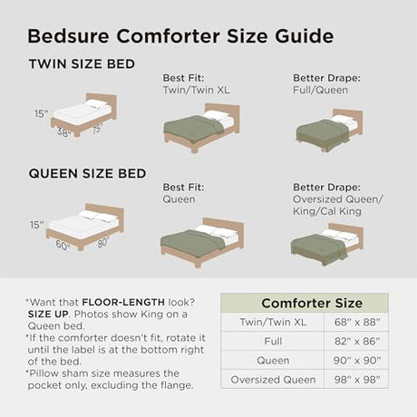 Bedsure Twin/Twin XL Comforter Set - Beige Soft Bedding for All Seasons, Cationic Dyed Bed Set, 2 Pieces, 1 Twin Size Comforter (68"x88") and 1 Pillow Sham (20"x26"+2") Bedsure