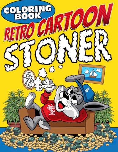 Retro Cartoon Stoner Coloring Book: Psychedelic Illustrations To Color With Funny Characters Coloring Pages About Smoking Vintage Scenes, Funny Stoner Gifts for Smokers & Weed Lovers Men & Women WoodArtSupply
