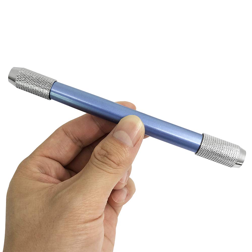 8 pcs Pencil Extenders, FineGood One Head & Dual Head Metal Handle Pen Holder Lengthener, School Office Supplies Art Writing Tool FineGood