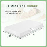 PayLessHere 10 Inch Twin Gel Memory Foam Mattress Fiberglass Free/CertiPUR-US Certified/Bed-in-a-Box/Cool Sleep & Comfy Support PayLessHere