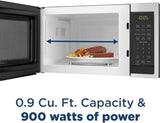 GE GCST09N1WSS Microwave Oven, 900-watt 7 Auto Cooking Settings, Kitchen Essentials for The Countertop, Dorm Room or Apartment, Child-Lock Technology 0.9 Cu. Ft, Stainless Steel GE