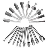 HSS Router Carbide Engraving Bits and Router Bit Set 1/8"(3.2mm) Shank HSS Rotary Router Bits Tool for DIY Woodworking Edge Grooving Wood Deburring Engraving and Milling,20 Pcs SaferCCTV