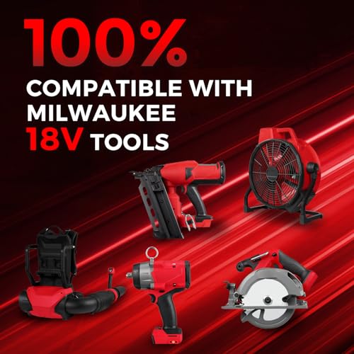 GROWFEAT 2 Pack 7.0Ah M -18 Lithium-ion Replacement for Milwaukee Battery Compatible with Milwaukee M-18 Battery 48-11-1812 48-11-1850 48-11-1852 48-11-1862 for Cordless Power Tools Battery GROWFEAT