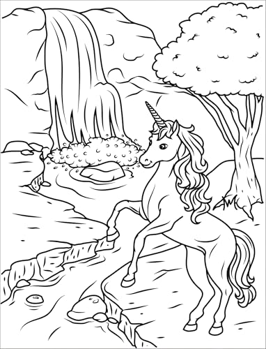 Unicorn Coloring Book: For Kids Ages 4-8 (Coloring Books for Kids) WoodArtSupply
