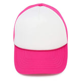 MR.R Sublimation Blank Polyester Mesh Cap Mesh Hat Two Tone Trucker Summer Mesh Cap with Adjustable Snapback,Rose Red,2 Pieces per Pack MR.R