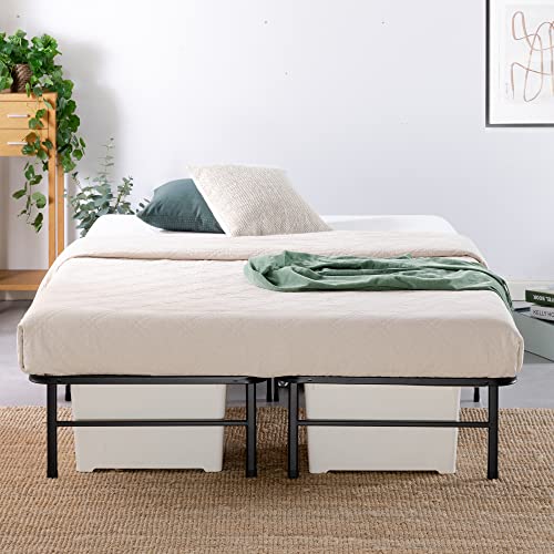 Zinus Essential SmartBase Metal Bed Frame with Sustainable Bamboo Slats - No Box Spring Required, Easy Assembly, Full Size - WoodArtSupply