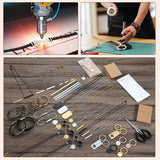 Quelay 99 Pcs Laser Engraving Materials Bulk Include 46 Jewelry Making Engraving Accessories Kit Necklace Bracelet Ring Keychain with Laser Marking Paper for Laser Engraver DIY Crafting Supplies Quelay