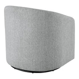 OSP Home Furnishings Bella Coastal Upholstered Barrel Swivel Chair, Dove Grey OSP Home Furnishings