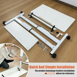 Hand Crank Small Standing Desk, Adjustable Height 27.76-40", Tiltable Tabletop with Wheels, Portable Laptop Computer Table, Rolling Podium Mobile Stand Up Desk for Walking Pad Treadmill, Home Office huacz