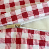 NSNLGSGC Red Gingham Grid Duvet Cover Set Twin, 100% Washed Cotton Plaid Comforter Cover Set,Ultra-Soft & Lightweight Cottage Bedding Set(2PCS, Twin) NSNLGSGC