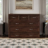 AFI, Northfield Murphy Bed Chest Full with 6" Mattress, Storage Drawer & Built-in USB Charger, Burnt Amber AFI