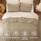 Bedsure Twin/Twin XL Comforter Set, Khaki Soft Prewashed Bedding for All Seasons, 2 Pieces GentleSoft™ Bed Set, 1 Lightweight Comforter (68"x88") and 1 Pillowcase (20"x26") Bedsure