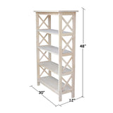 International Concepts 4-Tier X-Sided Bookcase, Unfinished IC International Concepts