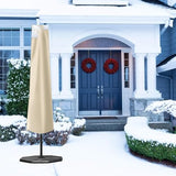 OKPOW Umbrella Cover 420D Oxford Fabric Patio Umbrella Covers Waterproof with Zip, for 9ft to 12ft Garden Outdoor Umbrella (Khaki) OKPOW