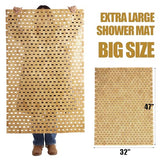 HOMBYS 47x32 Extra Large 100% Bamboo Shower Mat for Shower Stall Tub, Non Slip Bath Mat Bathroom Accessories, Large Mats for Shower and Bathroom, Quick Drying HOMBYS