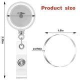 30PCS Badge Reel Holder Retractable Holder Sublimation Blanks Keychain Rotating Badge Reel Clip Name Lanyard Clip ID Card Holder Teacher Nurse Student Volunteer Surakey