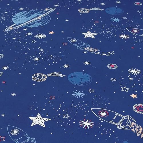 MAG 3 Pcs Bedding Sheet Set,Space Galaxy Planets Stars Queen Sheet Set,for Kids Teens Boys Girls and Space-Lovers,Microfiber with 1 Fitted Sheet 14'' Deep Pocket and 2 Pillowcases. MAG