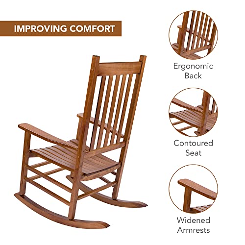 Shine Company Vermont Rocking Chair – Oak - WoodArtSupply