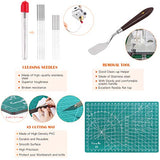 Rustark 42 Piece 3D Print Tool Kit Includes Debur Tool, Cleaning and Removal Tool with Storage Bag, 3D Printer Tool Set for Cleaning, Finishing and Printing 3D Prints Rustark