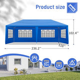 Outvita Outdoor Party Tent, Patio Canopy Tent Gazebo with Removable Sidewalls Instant Event Tent for Cater Events Wedding Birthday Pavilion Beach BBQ(10'x20') Outvita