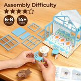 BenBen DIY Miniature House Kit, Mini House Building Kit for Adults, Model Craft Kits with Furniture, Tiny Dollhouse Diorama to Build for Hobbies, Gifts for Family and Friends(Garden Tea House)