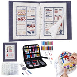 Udihch Embroidery Stitch Book Kit for Beginners, Embroidery Kit Set with 6-Inch Hoops, Portable Sewing Kit (86 Pcs), Includes Embroidery Thread and Needle Accessories, The Stitch Book, 2026 New DIY