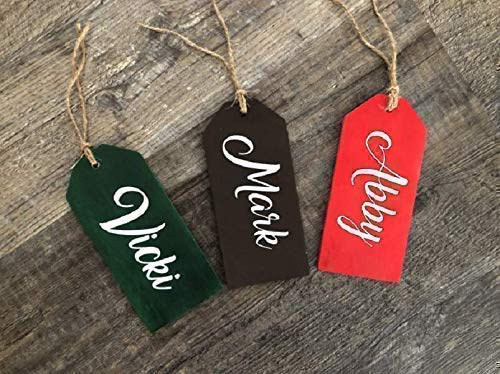 Personalized wood Christmas stacking name Tag, Wooden Christmas Ornament. Family keepsake or special family gift - WoodArtSupply