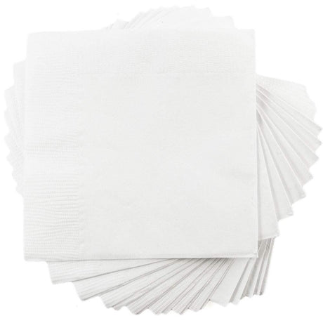 JAM PAPER Small Beverage Napkins - White - 5x5 Inch (Pack of 50) JAM Paper