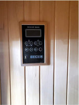 Canadian Hemlock Outdoor Triple Bench Wet or Dry Traditional Swedish Steam Sauna SPA with 9KW Heater Generic