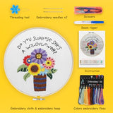 BERYA Cactus Embroidery Kit Including Video Step by Step Instructions Embroidery Hoop,Color Threads and Embroidery Scissors for Beginners-Handmade Needlepoint Kits for Adults