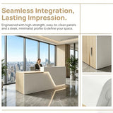 ansespl L Shaped Reception Desk with Counter,63/71inch Reception Room Table with Lockable Drawers & Keyboard Tray, for Office, Salon, Hotel & Clinic