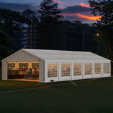 MFSTUDIO 20'x40' Party Tent, Outdoor Heavy Duty Party Tents with Removable Sidewalls, Large Canopy Tent Shelter for Outdoor Events Wedding Birthday, White MFSTUDIO