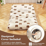 Giantex Japanese Floor Mattress, 4 Inch Futon Mattress w/Washable Cover & Storage Bag, Foldable Roll up Mattress Tatami Mat, Portable Sleeping Pad for Camping, Dormitory, Kids Floor Lounger Bed, Twin Giantex