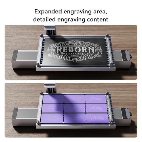 Longer Nano Slide Extension for Nano Series – Expands Laser Engraving Area to 120x330mm, Longer Laser Engraving & Cutting for Laser Engraver, Includes 5 Clamps for Enhanced Stability Longer
