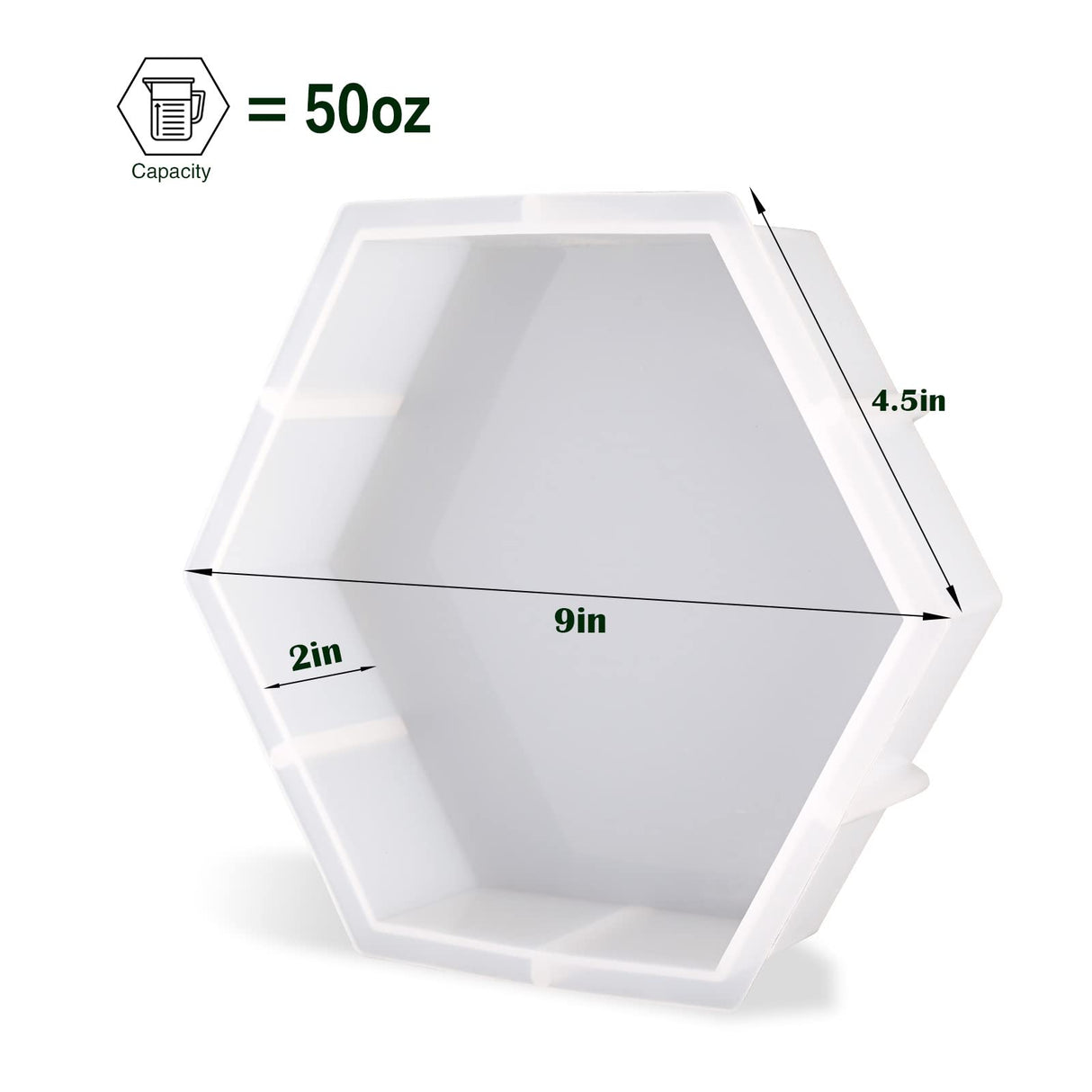 Large Silicone Molds for Resin, Actvty Hexagon Resin Molds, 9 Inch Upgraded Hexagon Silicone Molds for Flowers Preservation, Epoxy Molds for Resin Casting DIY Wedding Home Decors Actvty