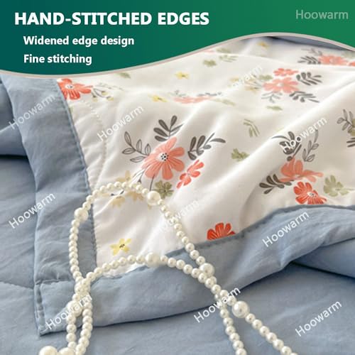 Cooler Comforter Lightweight Soft Breathable Summer Duvet Fluffy Down Comforter King Size Double Single Down Quilt Microfiber for All Seasons, Machine Washable(3A,180x200cm/70x78in) QWHYQXI