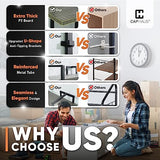 CAPHAUS Vintage Industrial 6-Tier Bookshelf in Rustic Oak – 86" High Open Display Unit with Durable Metal and Wood Design CAPHAUS