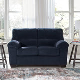 Signature Design by Ashley SimpleJoy Contemporary Loveseat for Living Room, Blue Signature Design by Ashley