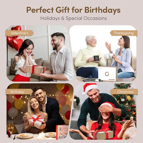 Coffee Mug Warmer & iKago Mug Set, Accurate Temperature Control Smart Heated Mug for Desk, Electric Coffee Warmer with Auto Shut Off & Real-Time Temp Display, Gifts for Men Women, 15oz Ceramic Mug Ikago
