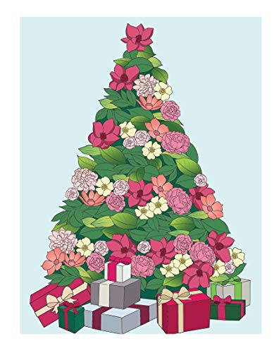 Creative Haven Christmas Florals Coloring Book (Adult Coloring Books: Christmas) Dover Publications