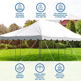 Party Tents Direct 20'x30' Canopy Tent, Weekender Canopy Pole Tent, Easy Up with Heavy Duty PVC White Top, 120 Person Capacity, Outdoor Canopies, Tents for Parties, Weddings & Events Party Tents Direct