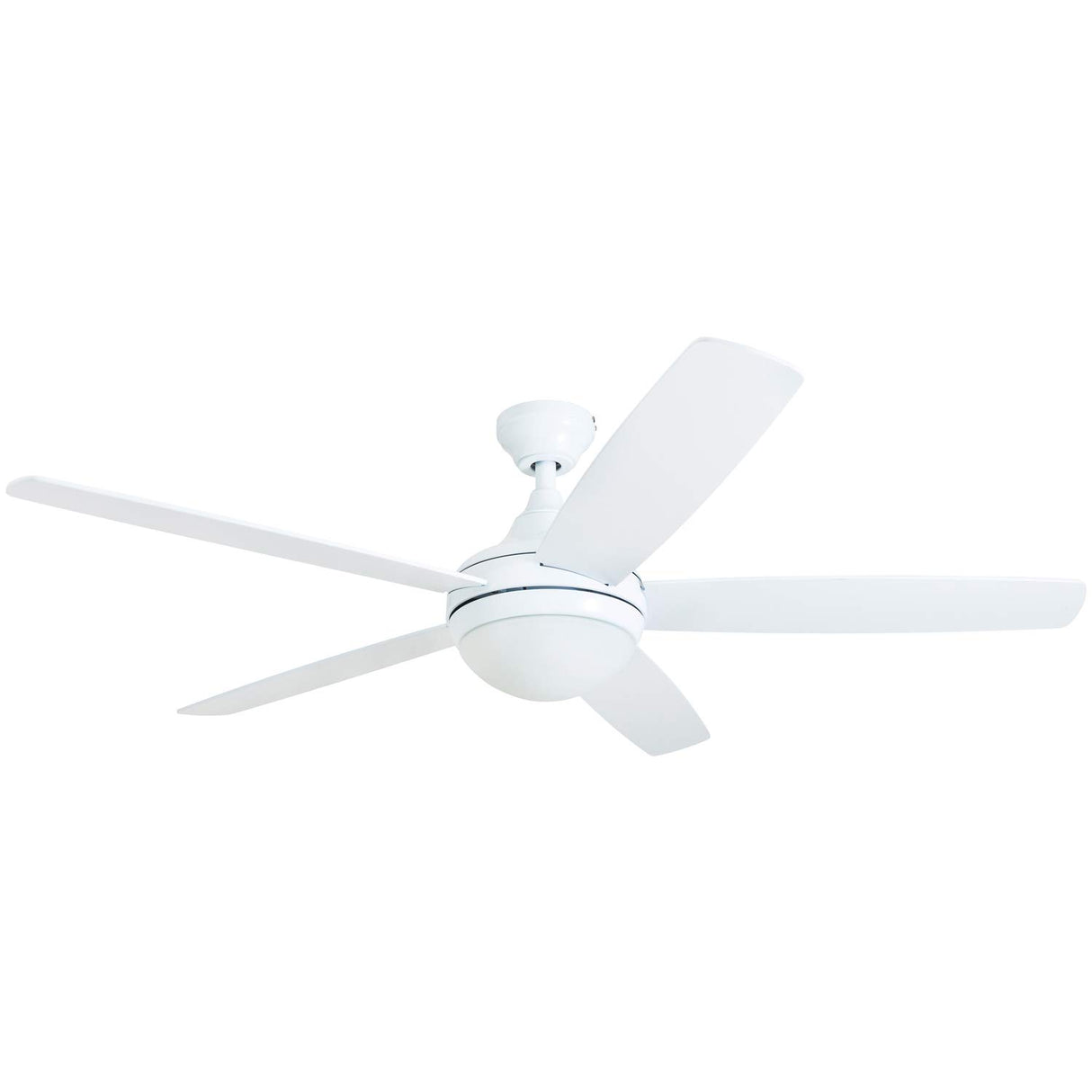 Prominence Home Ashby Modern 52 Inch Ceiling Fan with Light, LED Fan with Remote Control, Tri-Mount Indoor Fan with 5 Blades, White and Gray Oak Blade Finish Options, Farmhouse White (80094-01) Prominence Home