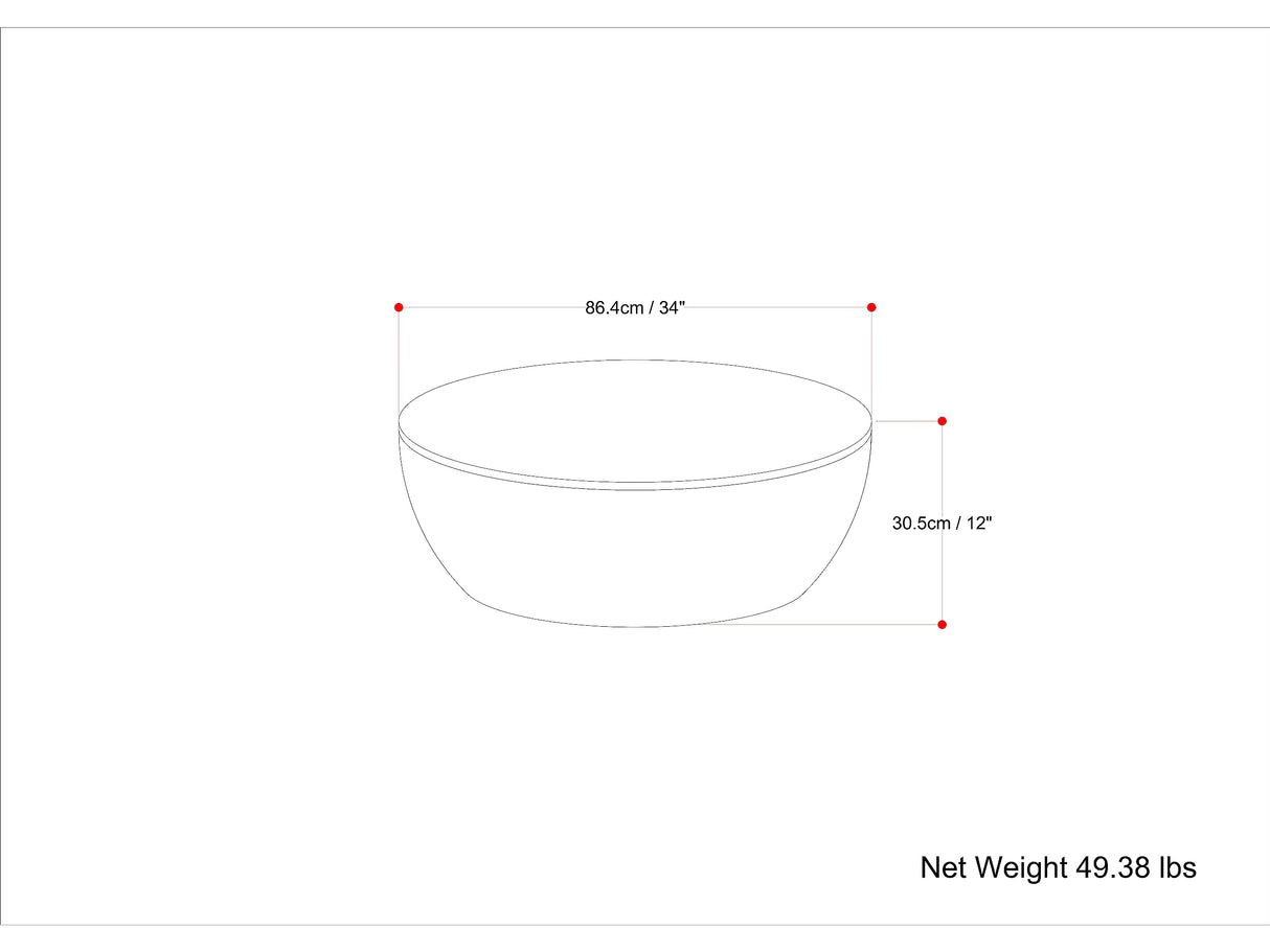 SIMPLIHOME Elmbrook SOLID MANGO WOOD Modern Industrial 34 Inch Wide Drum Coffee Table in Natural, Fully Assembled, for The Living Room and Family Room SIMPLIHOME