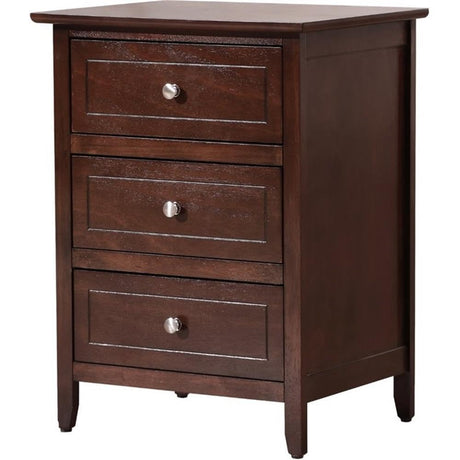 Glory Furniture Daniel 3 Drawer Nightstand in Cappuccino Glory Furniture