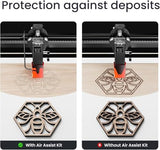 Longer RAY5 20W Laser Engraver with Air Pump,440mm*440mm Honeycomb, Y-axis Rotary Roller 360° Rotation with Bracket，8Pcs Laser Engraver Raiser Laser，DIY Engraver Tool for Metal/Glass/Wood QFLONGER