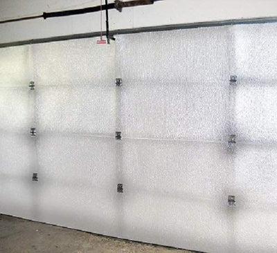 US Energy Products NASA Tech White Reflective Foam Core Garage Door Insulation Kit (9L x 7H) or (9L x 8H) Single R8 (Upgraded Tape)