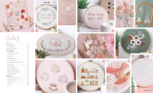 Cozy Stitches: 12 Calm & Creative Embroidery Projects for Absolute Beginners & Beyond WoodArtSupply
