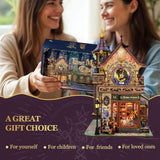 DIY Miniature House Kit, Book Nook Mini House Bookshelf Decor 3D Wooden Puzzle for Adults, Birthday Gift for Family, Friends - Time Magic Club