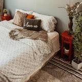 SouthShore FINE LIVING Aztec Dreams Collection, 300 Thread-Count, Premium Quality Single-Ply, Long Staple Cotton Sateen Duvet Cover Set, Twin / Twin XL, Lunar Grey Southshore Fine Living, Inc.